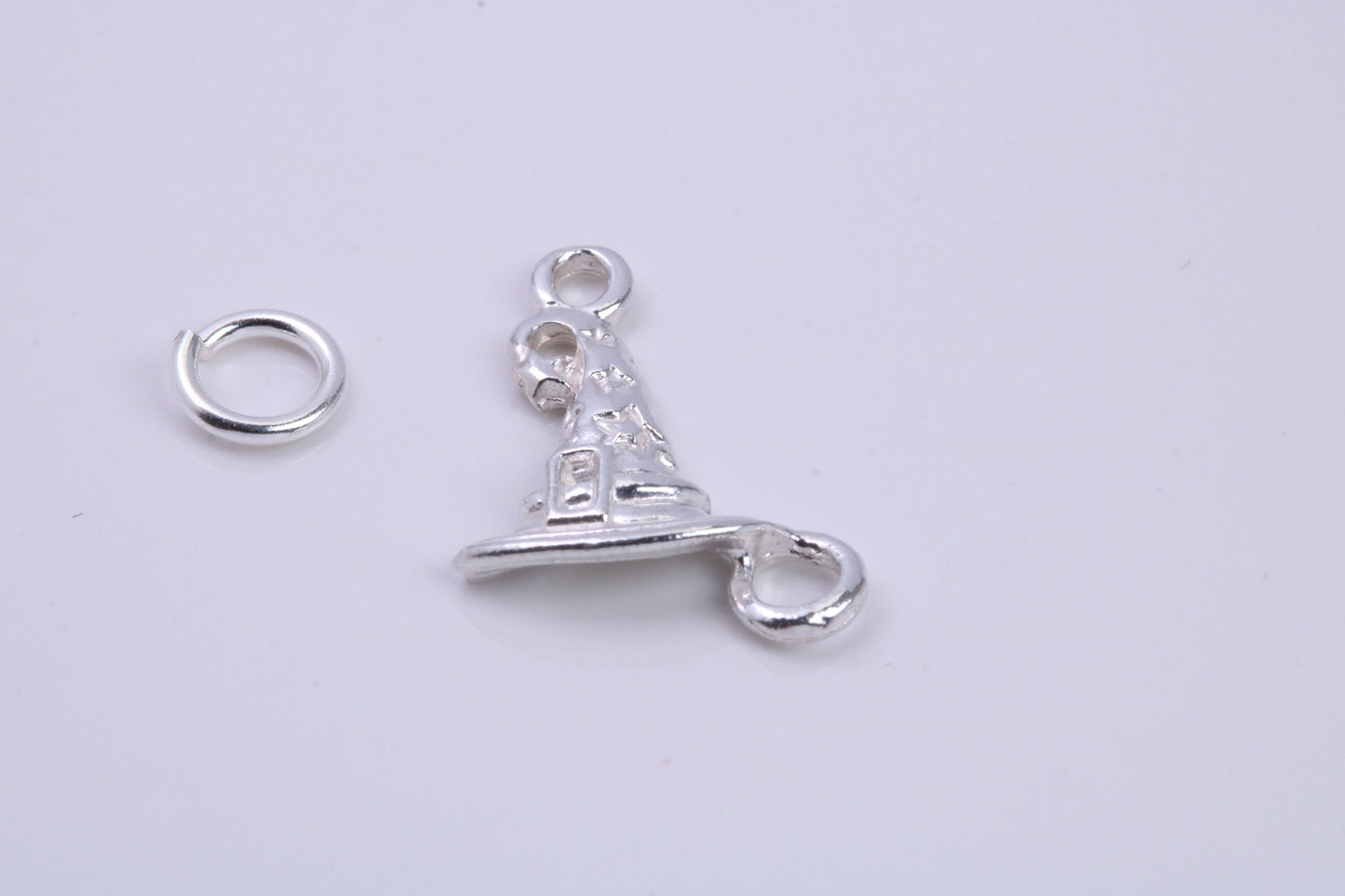 Wizards Hat Charm, Traditional Charm, Made from Solid 925 Grade Sterling Silver, Complete with Attachment Link