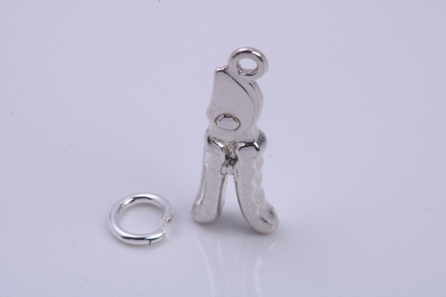 Garden Secateurs Charm, Traditional Charm, Made from Solid 925 Grade Sterling Silver, Complete with Attachment Link