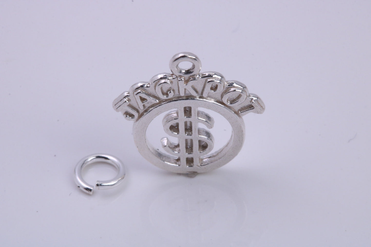 Jackpot Charm, Traditional Charm, Made from Solid 925 Grade Sterling Silver, Complete with Attachment Link