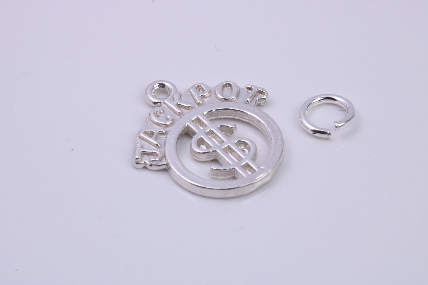 Jackpot Charm, Traditional Charm, Made from Solid 925 Grade Sterling Silver, Complete with Attachment Link