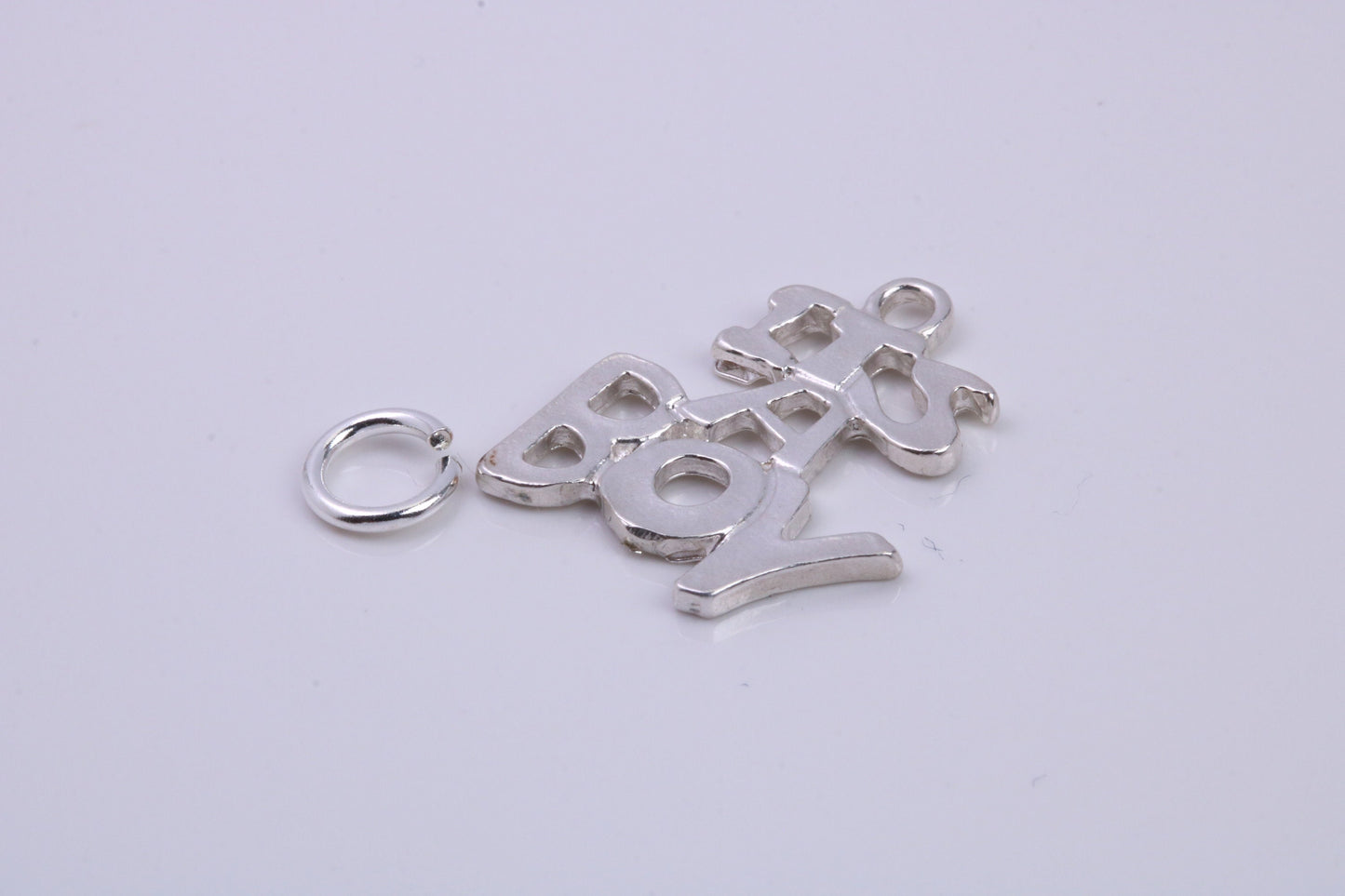 It's A Boy Charm, Traditional Charm, Made from Solid 925 Grade Sterling Silver, Complete with Attachment Link