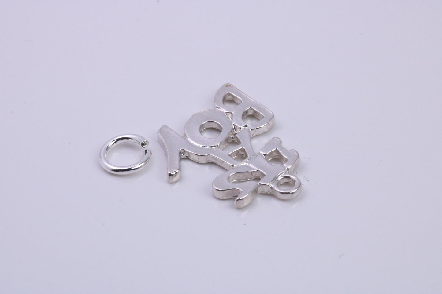 It's A Boy Charm, Traditional Charm, Made from Solid 925 Grade Sterling Silver, Complete with Attachment Link