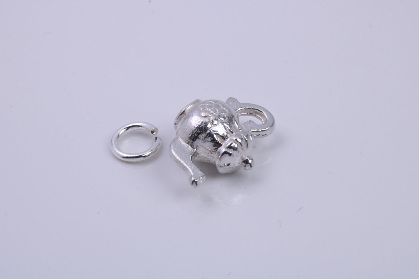 Tea Pot Charm, Traditional Charm, Made from Solid 925 Grade Sterling Silver, Complete with Attachment Link