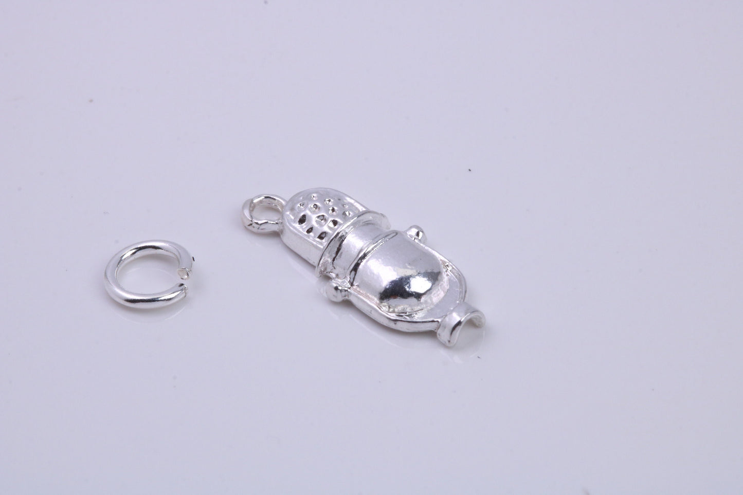 Antique Microphone Charm, Traditional Charm, Made from Solid 925 Grade Sterling Silver, Complete with Attachment Link