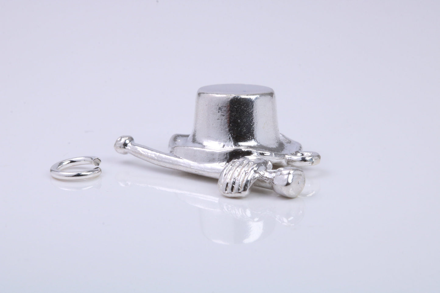 Magicians Hat Charm, Traditional Charm, Made from Solid 925 Grade Sterling Silver, Complete with Attachment Link