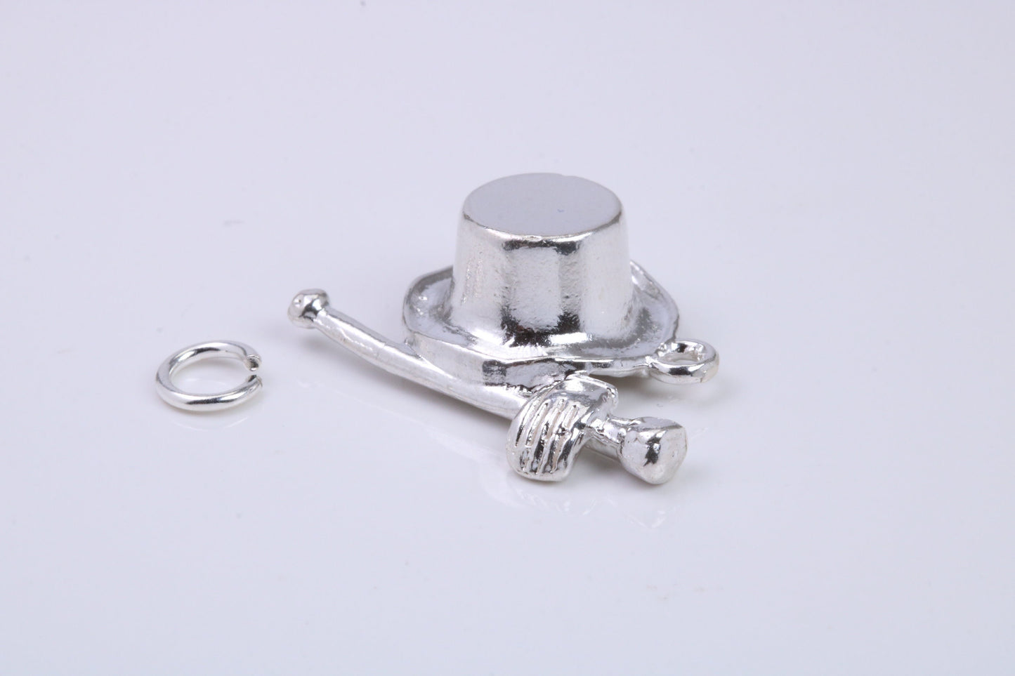 Magicians Hat Charm, Traditional Charm, Made from Solid 925 Grade Sterling Silver, Complete with Attachment Link