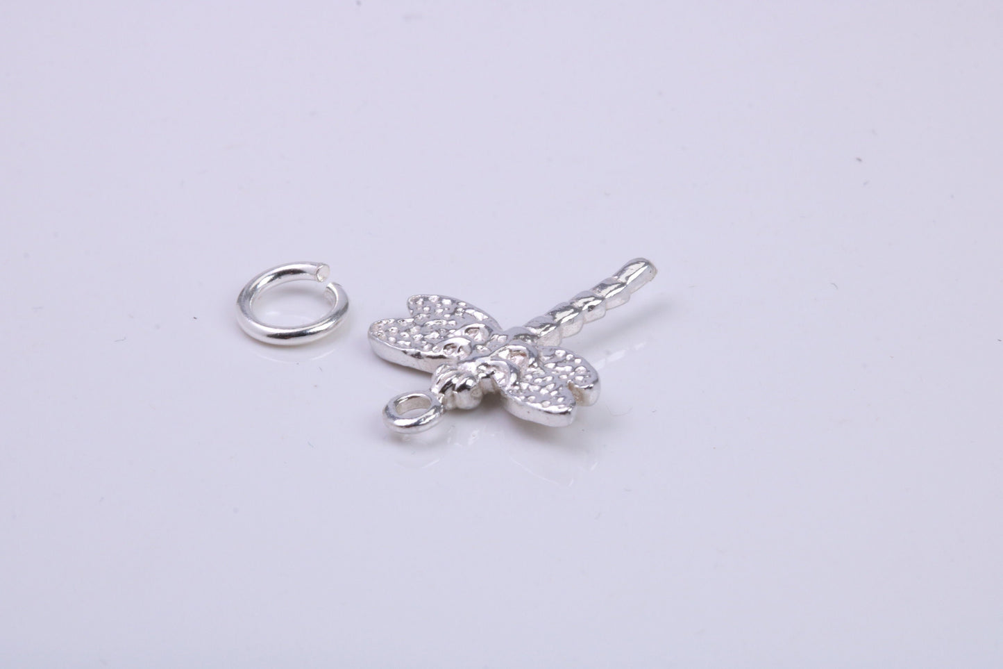 Dragon Fly Charm, Traditional Charm, Made from Solid 925 Grade Sterling Silver, Complete with Attachment Link