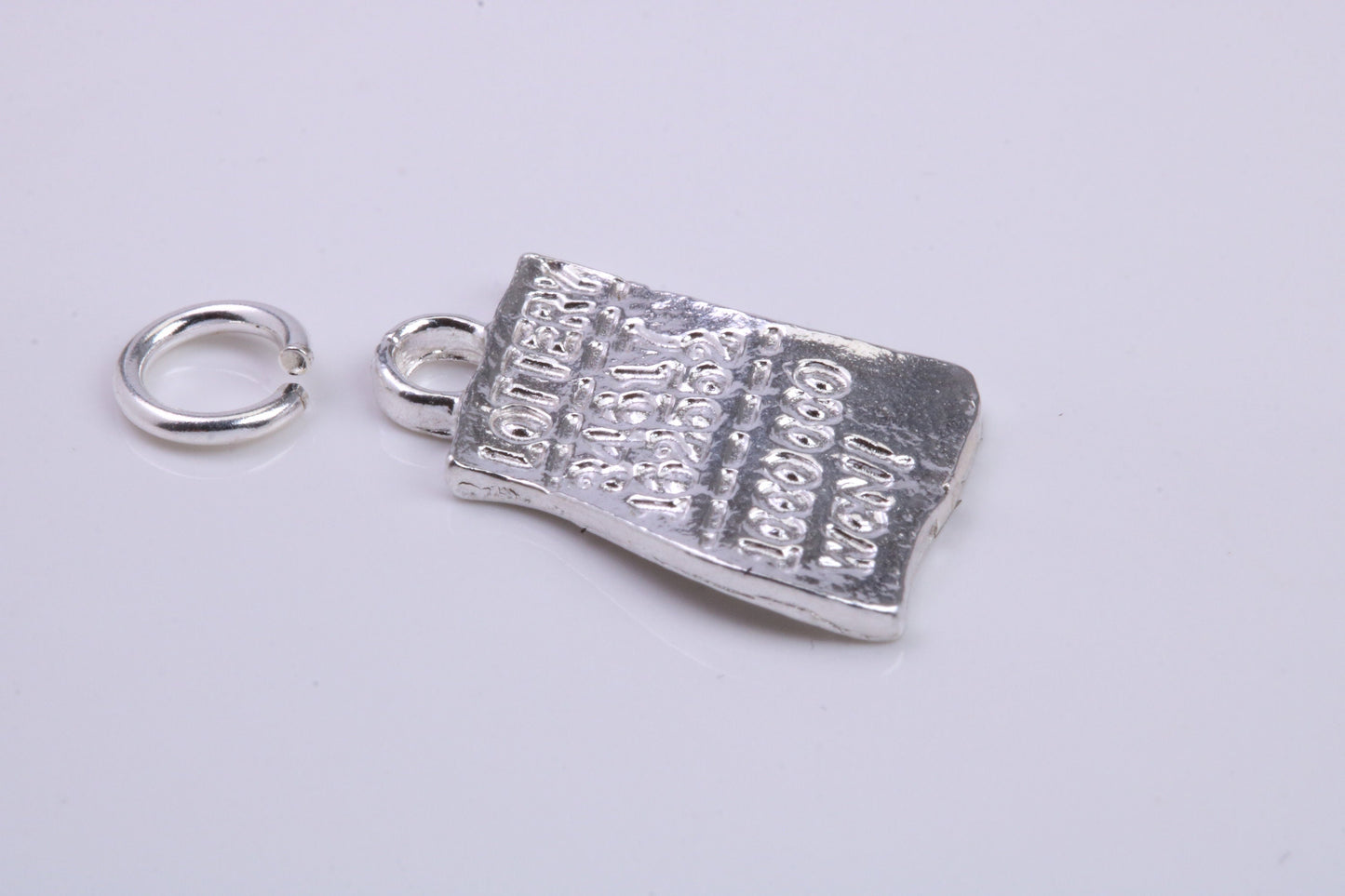 Winning Lottery Ticket Charm, Traditional Charm, Made from Solid 925 Grade Sterling Silver, Complete with Attachment Link
