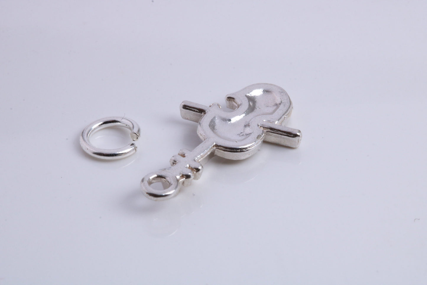 Violin Charm, Traditional Charm, Made from Solid 925 Grade Sterling Silver, Complete with Attachment Link