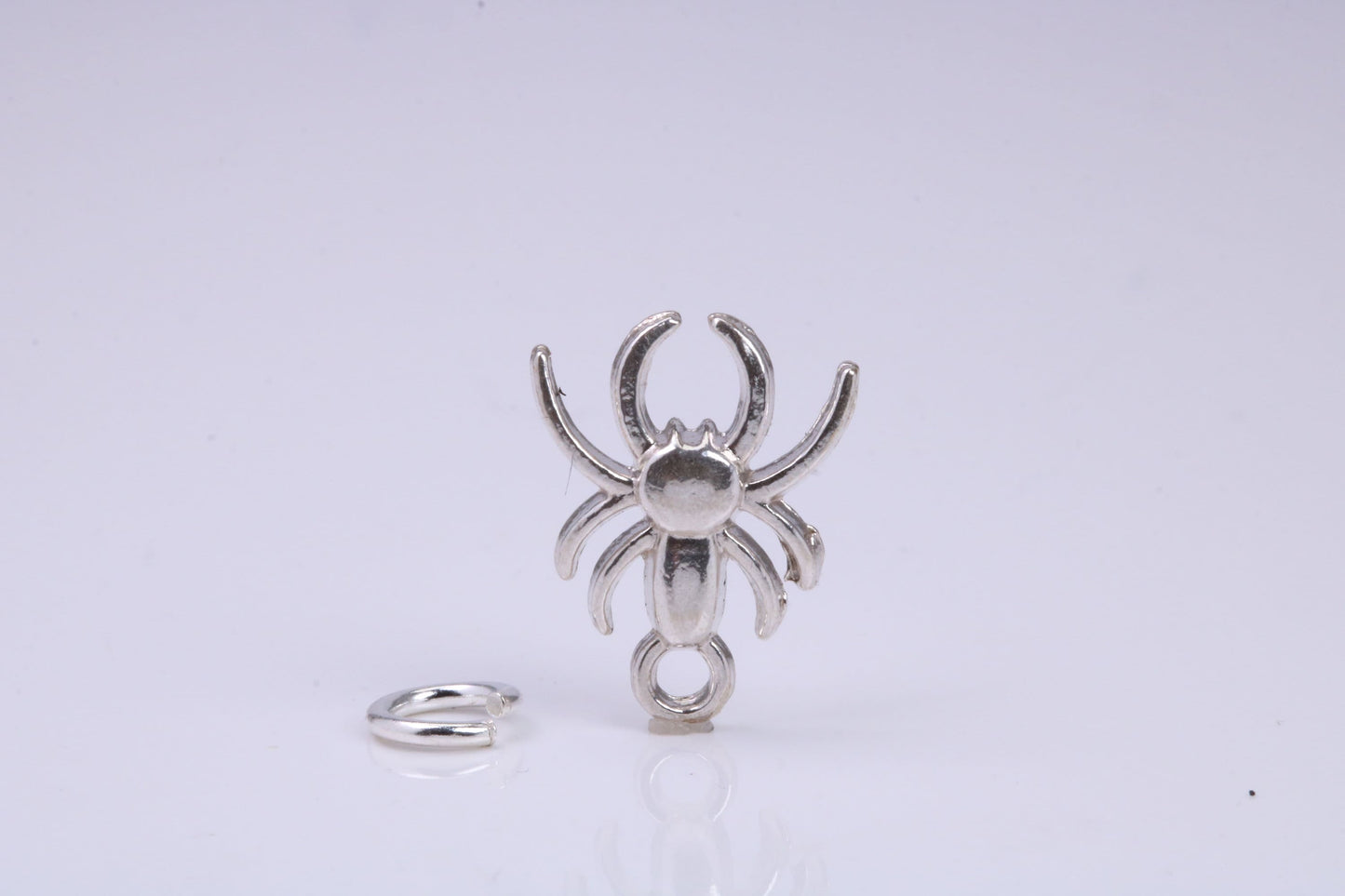 Spider Charm, Traditional Charm, Made from Solid 925 Grade Sterling Silver, Complete with Attachment Link