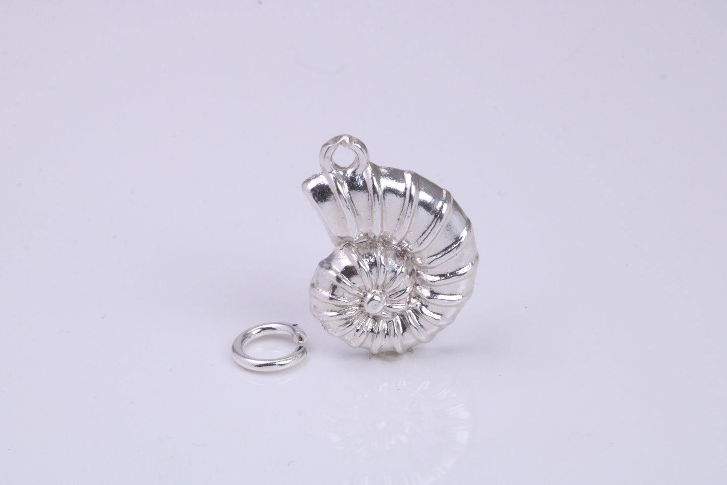 Sea Shell Charm, Traditional Charm, Made from Solid 925 Grade Sterling Silver, Complete with Attachment Link