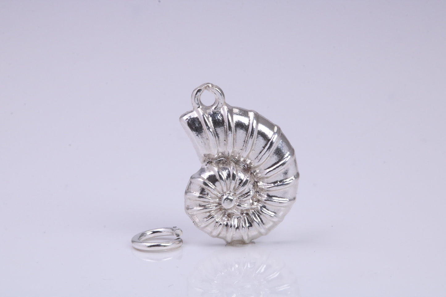 Sea Shell Charm, Traditional Charm, Made from Solid 925 Grade Sterling Silver, Complete with Attachment Link