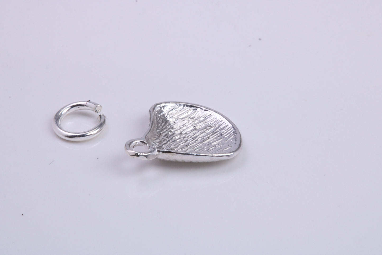 Sea Shell Charm, Traditional Charm, Made from Solid 925 Grade Sterling Silver, Complete with Attachment Link