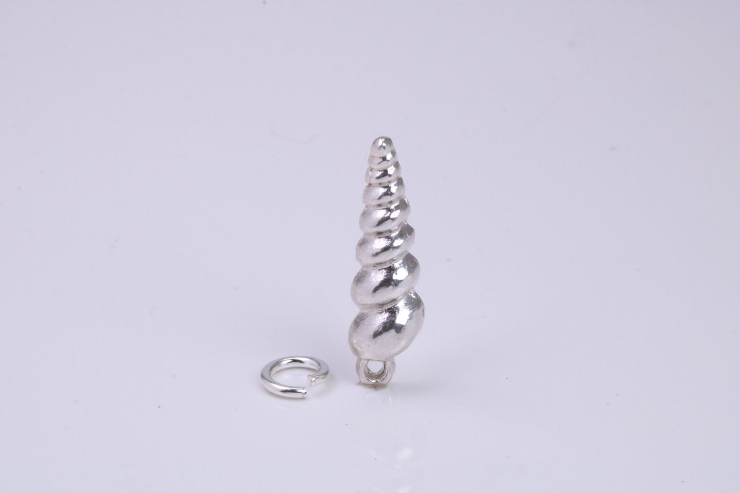 Sea Shell Charm, Traditional Charm, Made from Solid 925 Grade Sterling Silver, Complete with Attachment Link