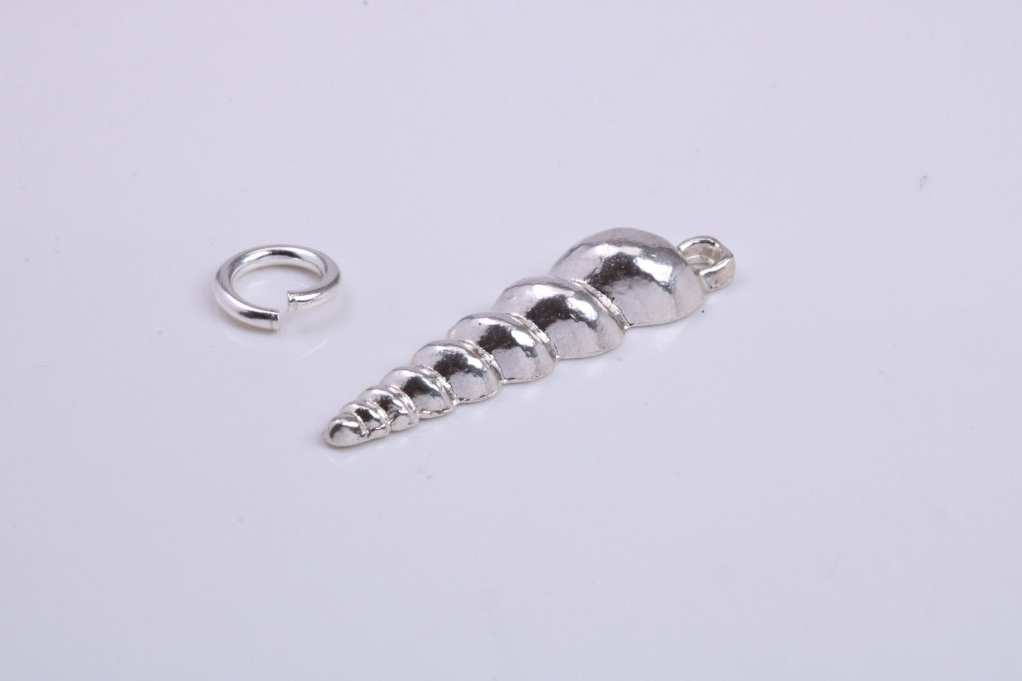 Sea Shell Charm, Traditional Charm, Made from Solid 925 Grade Sterling Silver, Complete with Attachment Link
