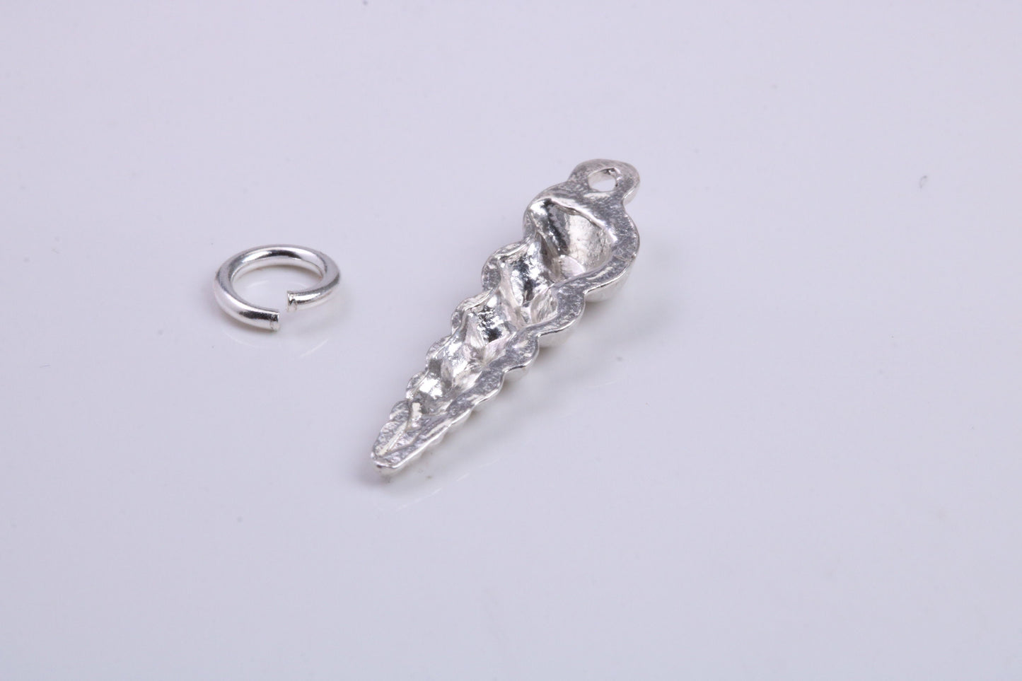 Sea Shell Charm, Traditional Charm, Made from Solid 925 Grade Sterling Silver, Complete with Attachment Link