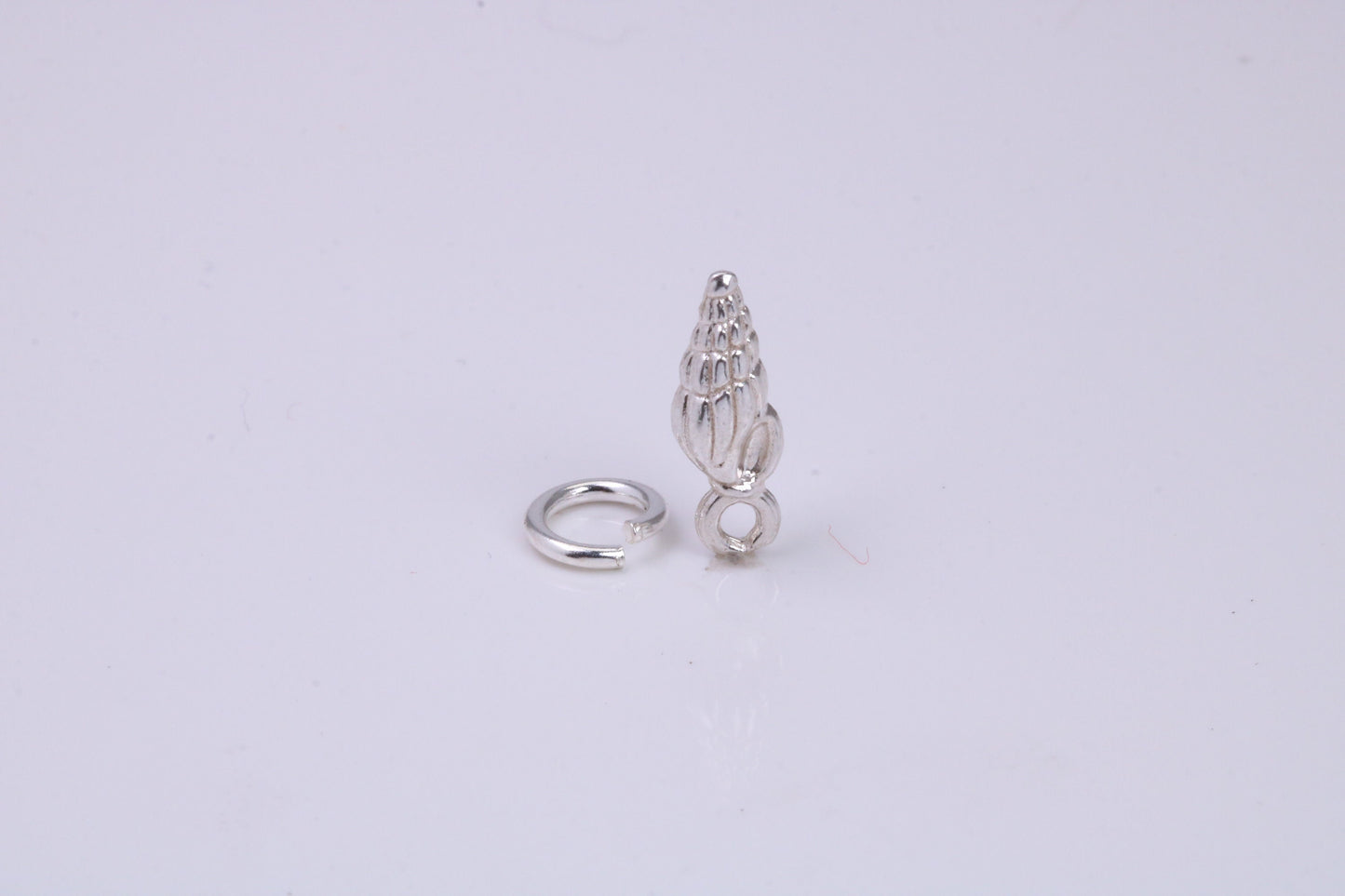 Sea Shell Charm, Traditional Charm, Made from Solid 925 Grade Sterling Silver, Complete with Attachment Link
