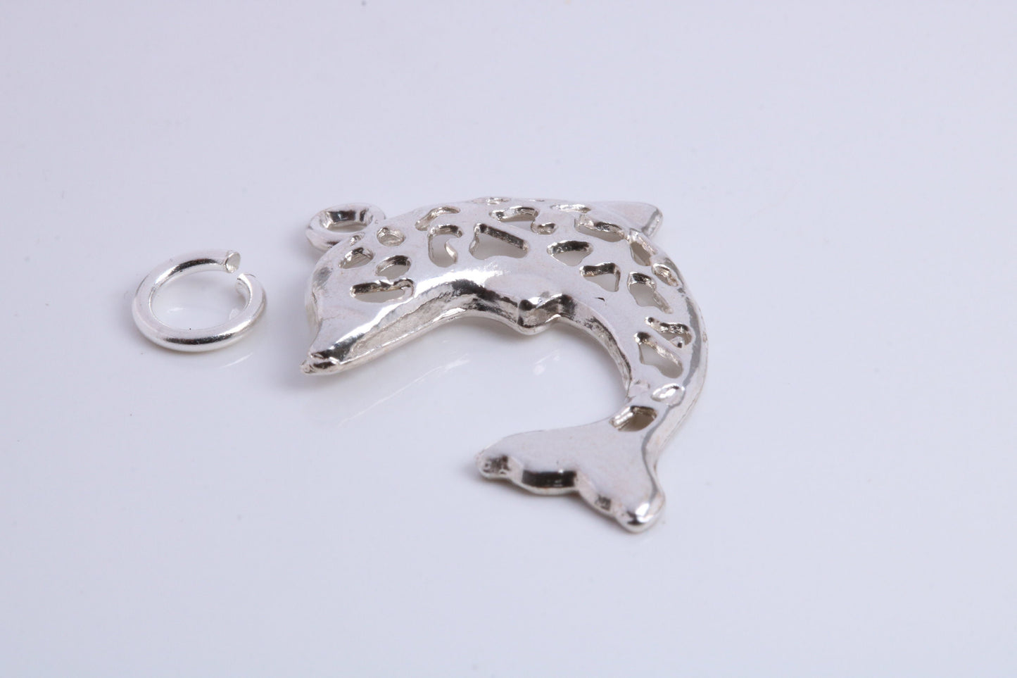 Fish Charm, Traditional Charm, Made from Solid 925 Grade Sterling Silver, Complete with Attachment Link
