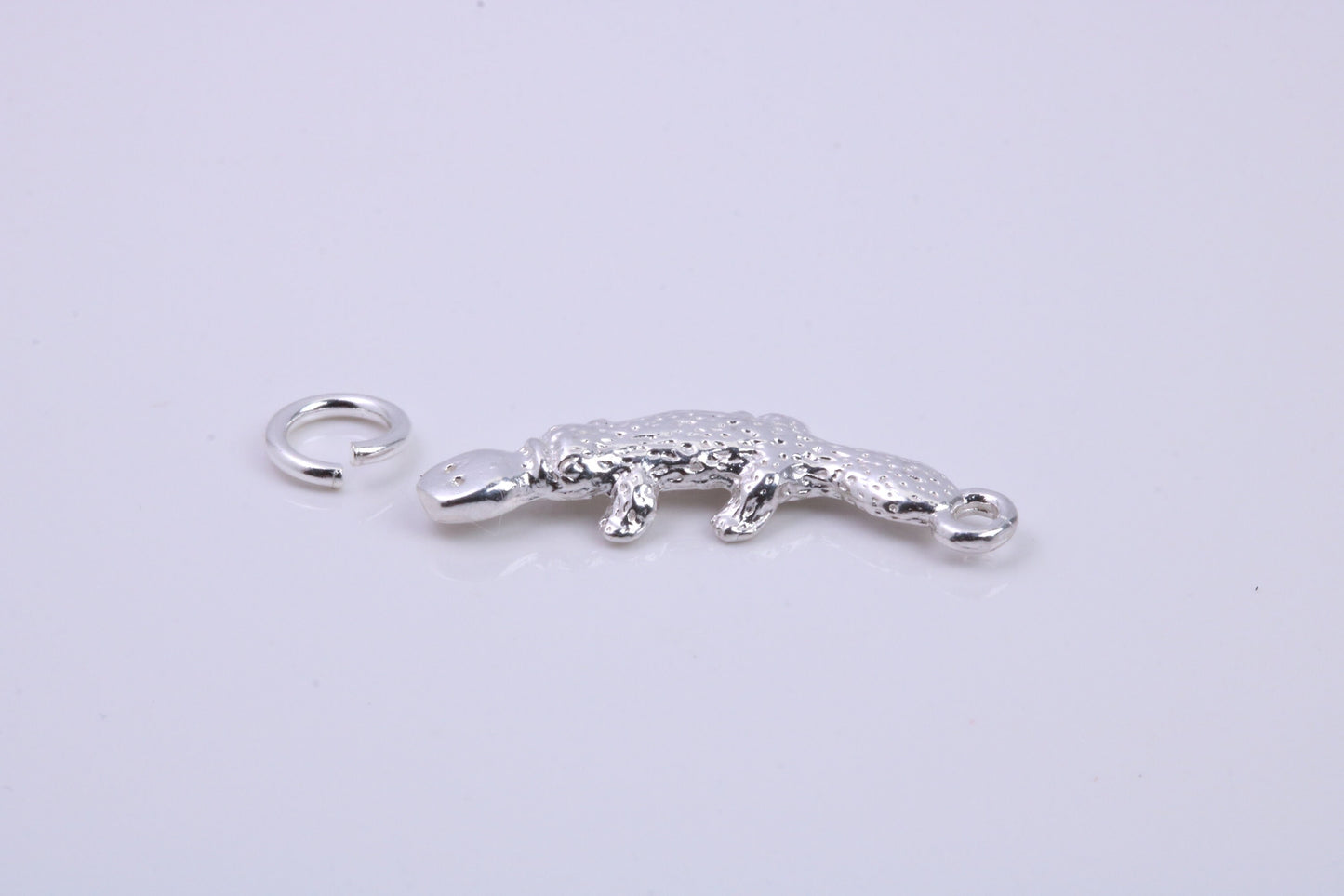 Platypus Charm, Traditional Charm, Made from Solid 925 Grade Sterling Silver, Complete with Attachment Link