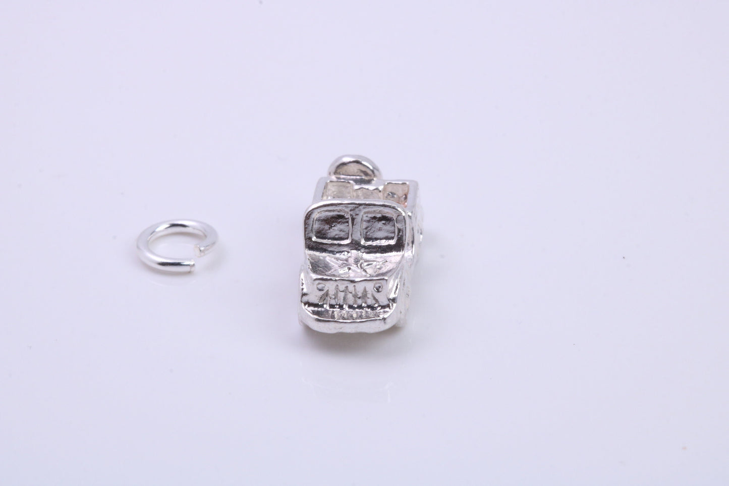 Car Charm, Traditional Charm, Made from Solid 925 Grade Sterling Silver, Complete with Attachment Link