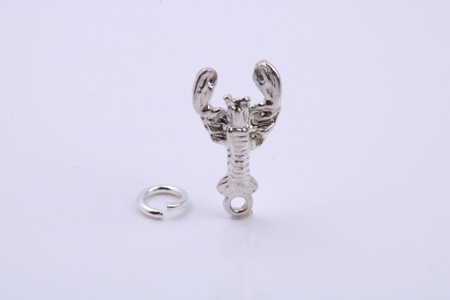 Lobster Charm, Traditional Charm, Made from Solid 925 Grade Sterling Silver, Complete with Attachment Link