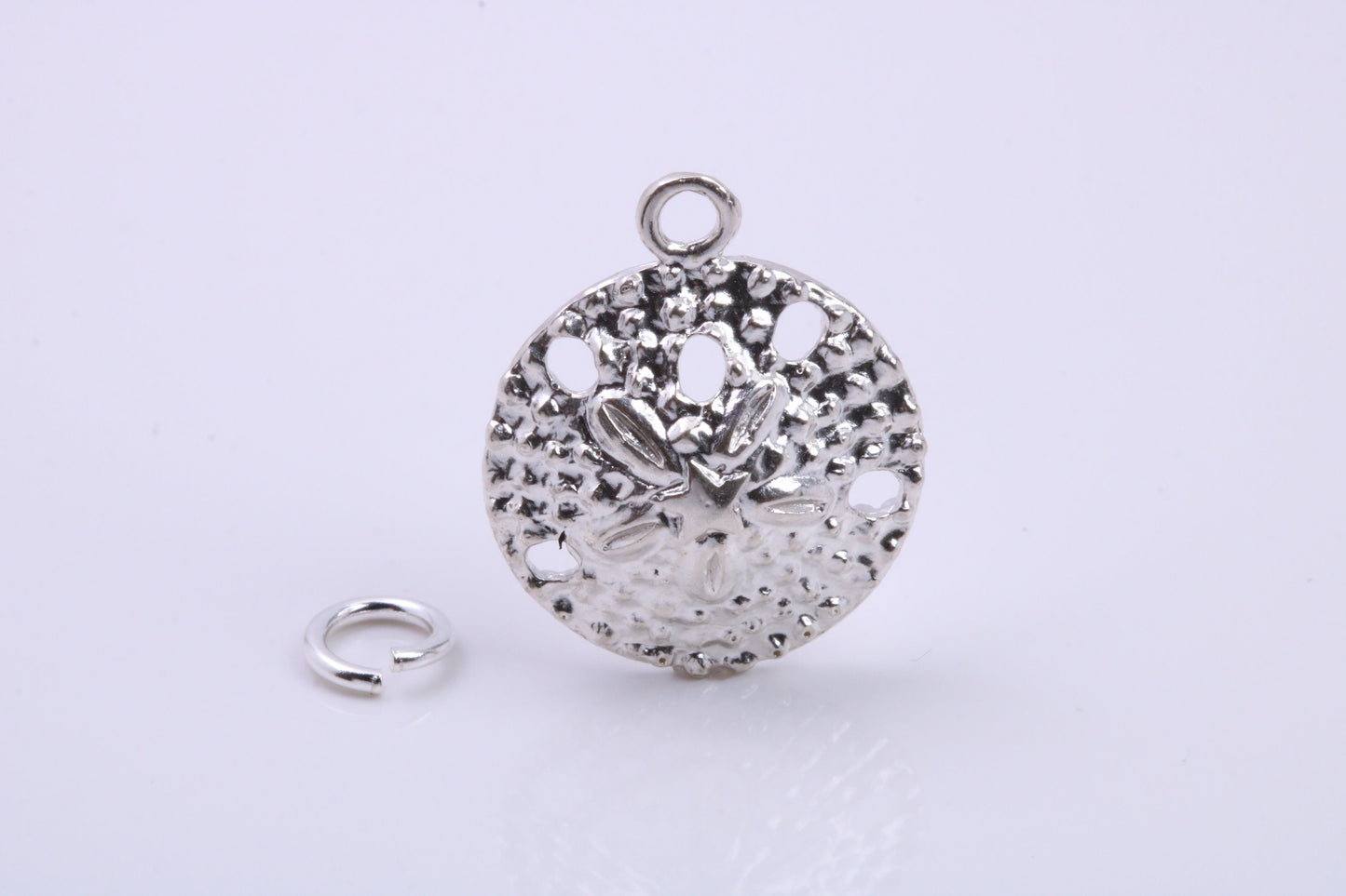 Star Fish Fossil Charm, Traditional Charm, Made from Solid 925 Grade Sterling Silver, Complete with Attachment Link