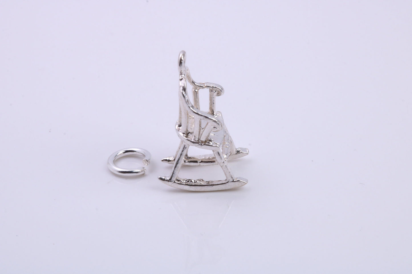 Rocking Chair Charm, Traditional Charm, Made from Solid 925 Grade Sterling Silver, Complete with Attachment Link