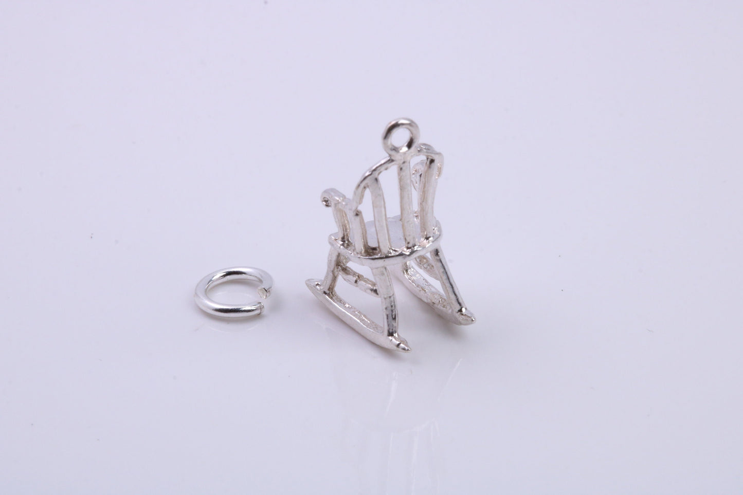 Rocking Chair Charm, Traditional Charm, Made from Solid 925 Grade Sterling Silver, Complete with Attachment Link