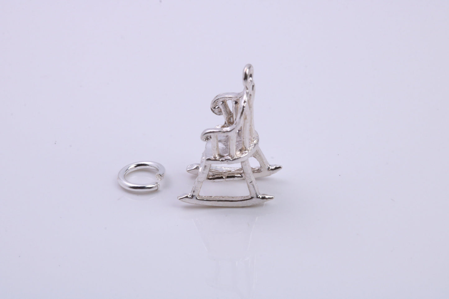 Rocking Chair Charm, Traditional Charm, Made from Solid 925 Grade Sterling Silver, Complete with Attachment Link