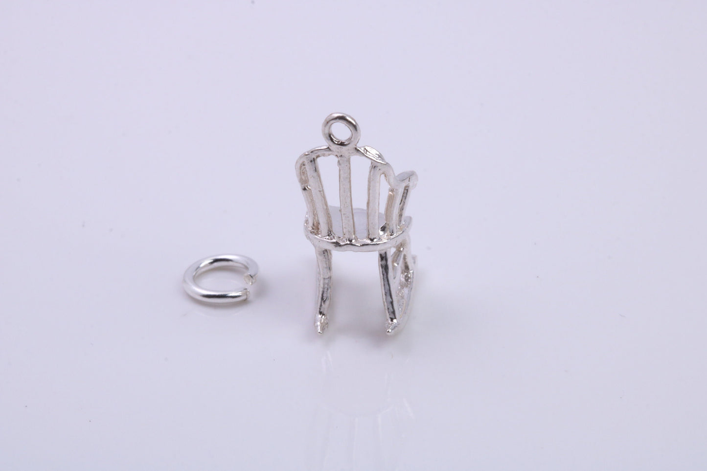 Rocking Chair Charm, Traditional Charm, Made from Solid 925 Grade Sterling Silver, Complete with Attachment Link