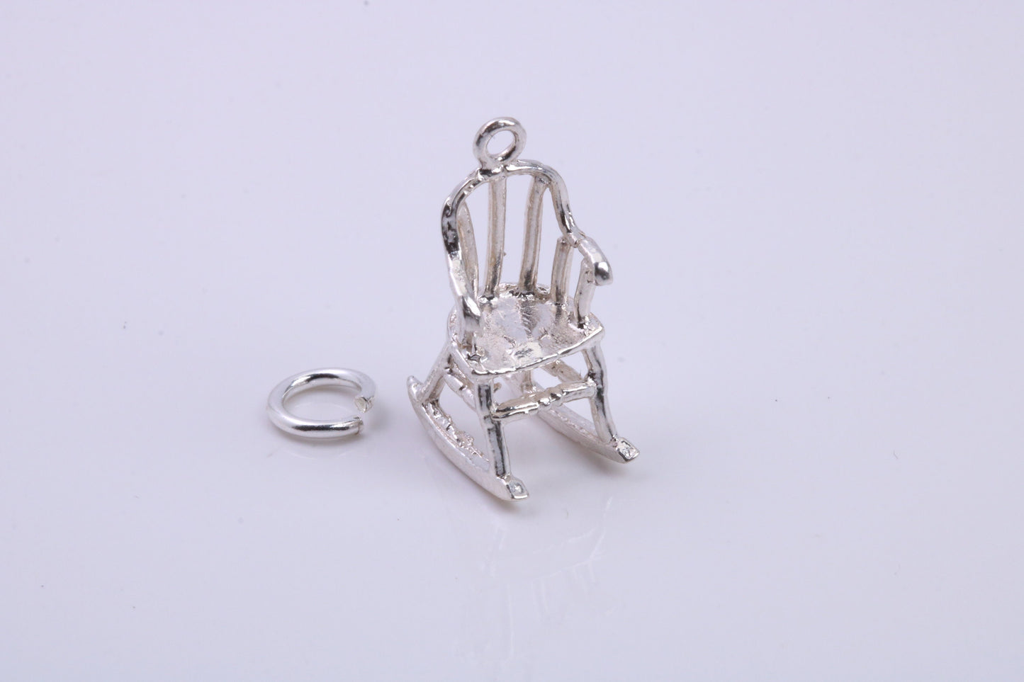 Rocking Chair Charm, Traditional Charm, Made from Solid 925 Grade Sterling Silver, Complete with Attachment Link
