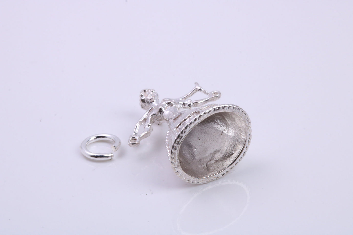 Water Carrier Charm, Traditional Charm, Made from Solid 925 Grade Sterling Silver, Complete with Attachment Link