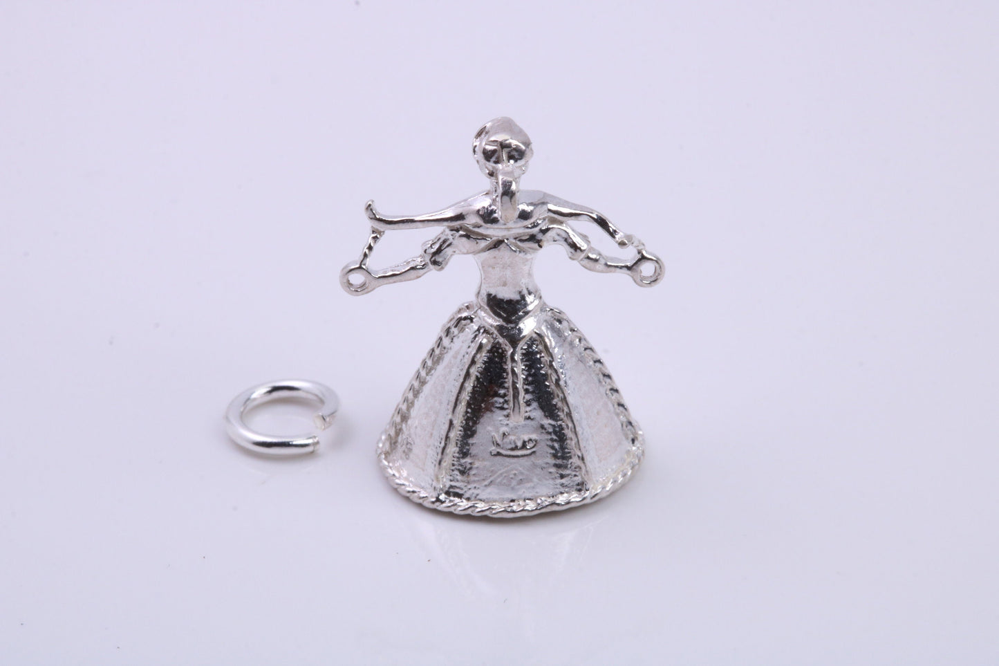 Water Carrier Charm, Traditional Charm, Made from Solid 925 Grade Sterling Silver, Complete with Attachment Link