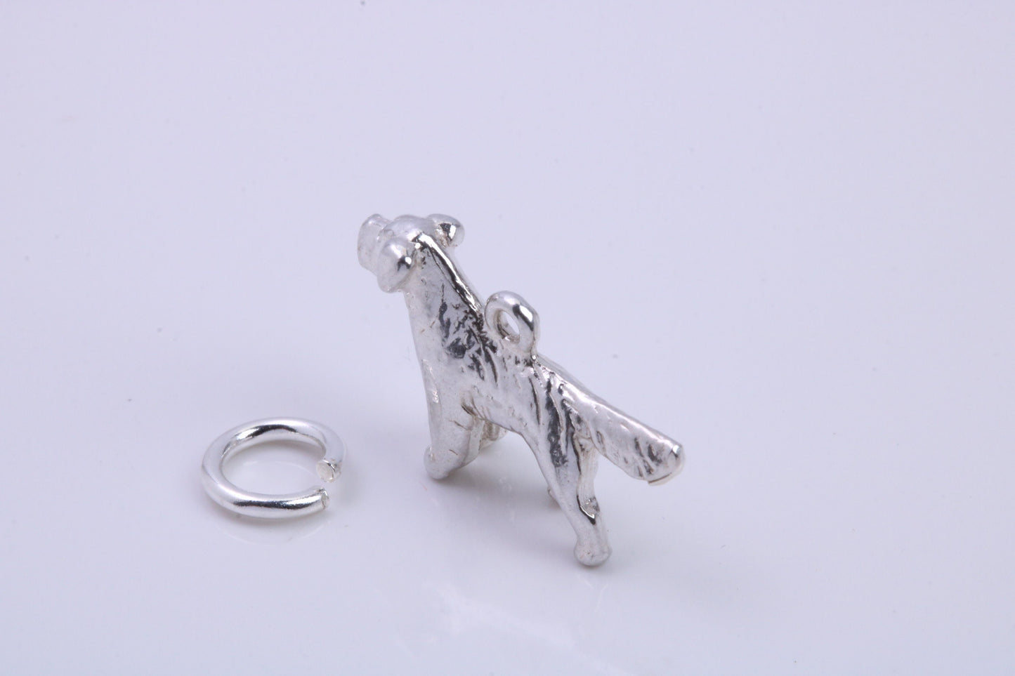 Pointer Dog Charm, Traditional Charm, Made from Solid 925 Grade Sterling Silver, Complete with Attachment Link