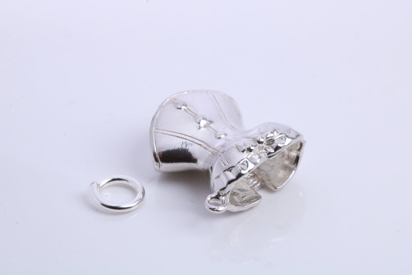 Corset Charm, Traditional Charm, Made from Solid 925 Grade Sterling Silver, Complete with Attachment Link