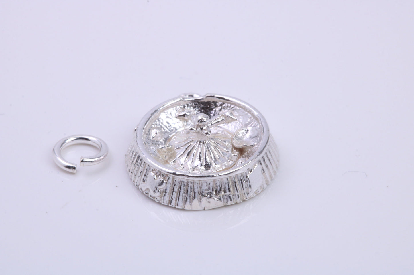 Roulette Wheel Charm, Traditional Charm, Made from Solid 925 Grade Sterling Silver, Complete with Attachment Link