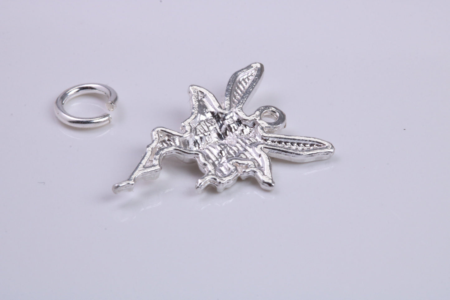 Fairy Charm, Traditional Charm, Made from Solid 925 Grade Sterling Silver, Complete with Attachment Link
