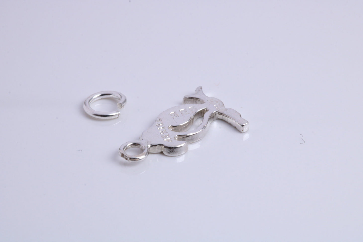 Parrot Charm, Traditional Charm, Made from Solid 925 Grade Sterling Silver, Complete with Attachment Link