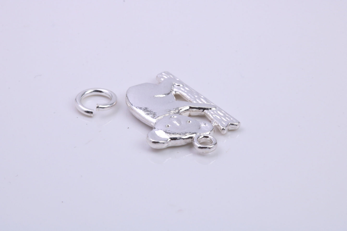 Koala Bear Charm, Traditional Charm, Made from Solid 925 Grade Sterling Silver, Complete with Attachment Link