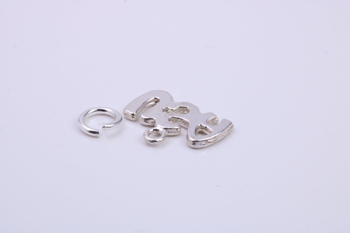 USA Charm, Traditional Charm, Made from Solid 925 Grade Sterling Silver, Complete with Attachment Link