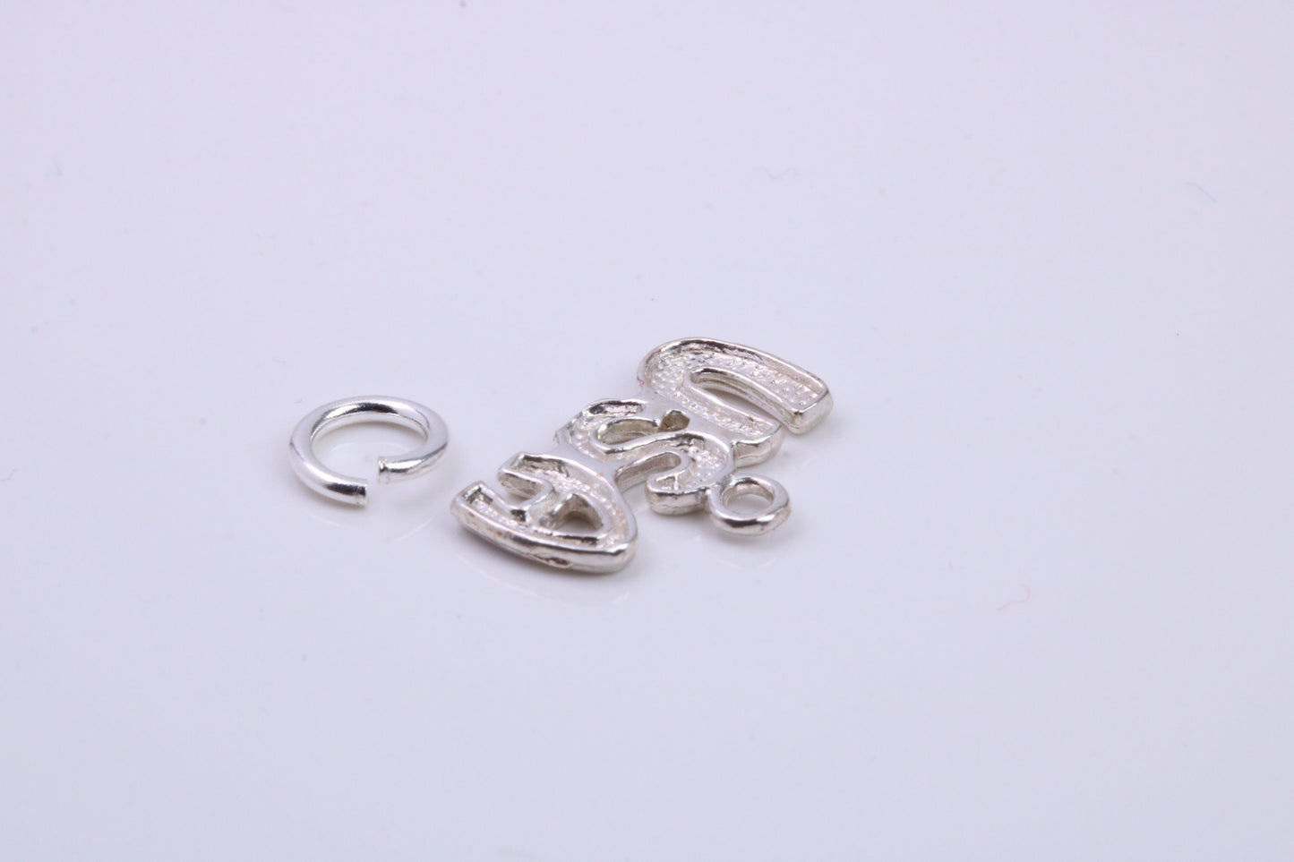 USA Charm, Traditional Charm, Made from Solid 925 Grade Sterling Silver, Complete with Attachment Link