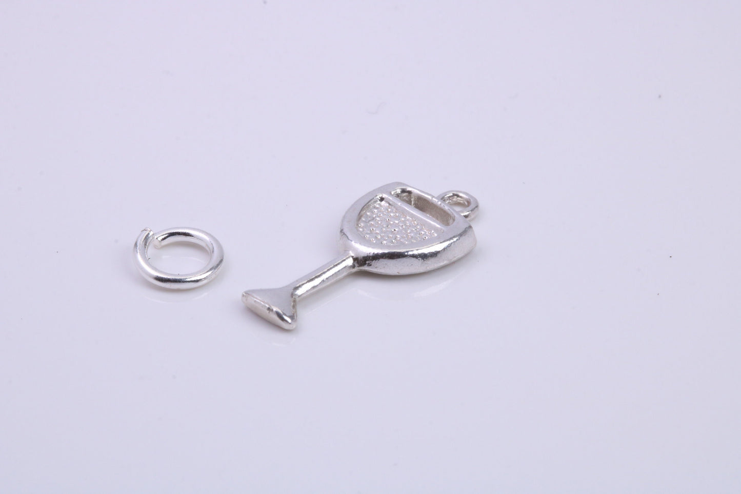 Wine Glass Charm, Traditional Charm, Made from Solid 925 Grade Sterling Silver, Complete with Attachment Link