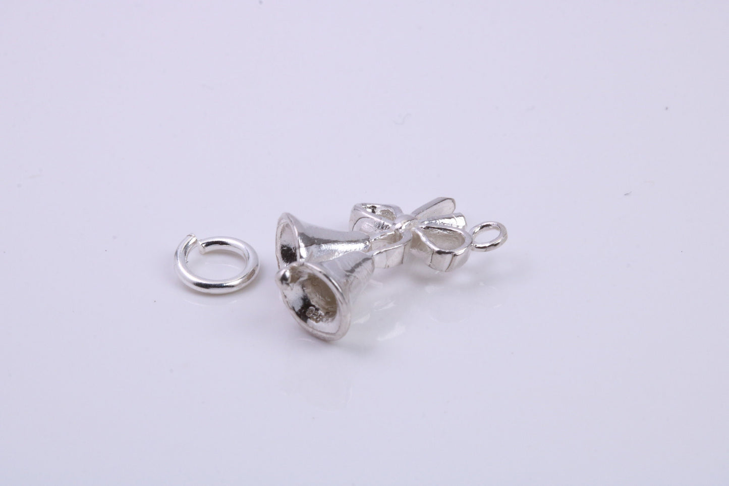 Wedding Bells Charm, Traditional Charm, Made from Solid 925 Grade Sterling Silver, Complete with Attachment Link