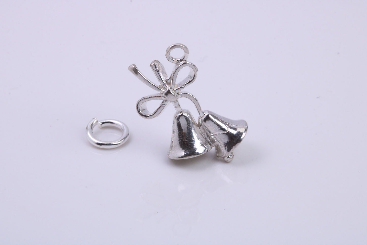 Wedding Bells Charm, Traditional Charm, Made from Solid 925 Grade Sterling Silver, Complete with Attachment Link
