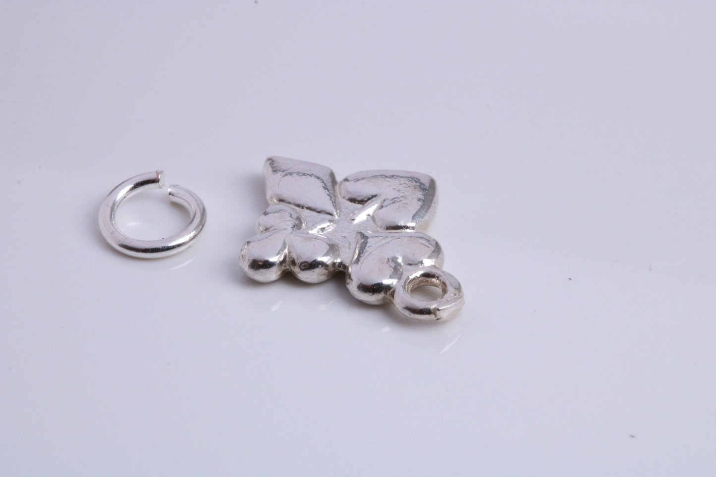 Playing Cards Symbols Charm, Traditional Charm, Made from Solid 925 Grade Sterling Silver, Complete with Attachment Link