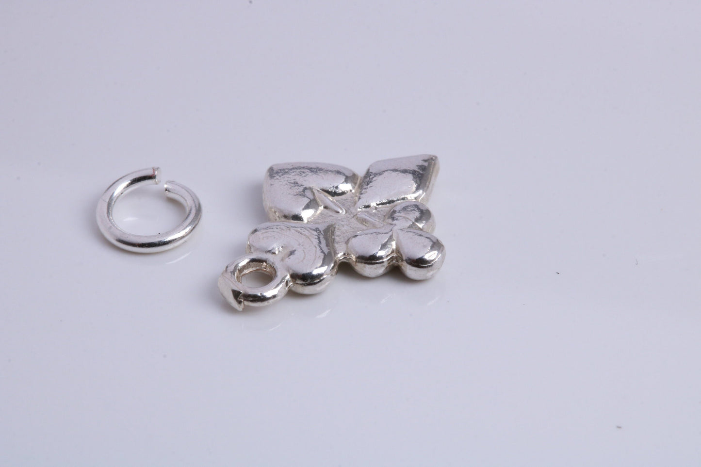 Playing Cards Symbols Charm, Traditional Charm, Made from Solid 925 Grade Sterling Silver, Complete with Attachment Link
