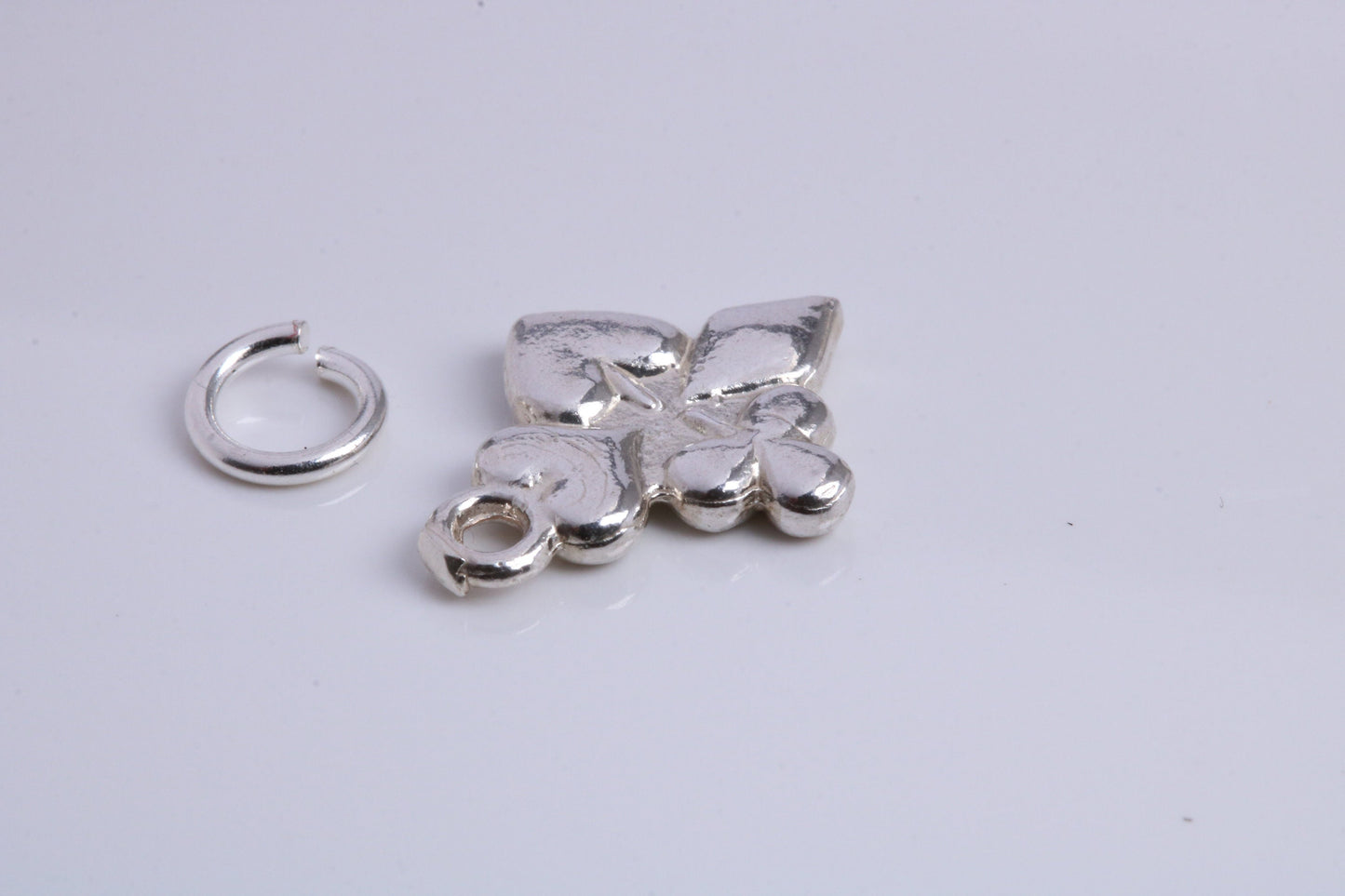 Playing Cards Symbols Charm, Traditional Charm, Made from Solid 925 Grade Sterling Silver, Complete with Attachment Link