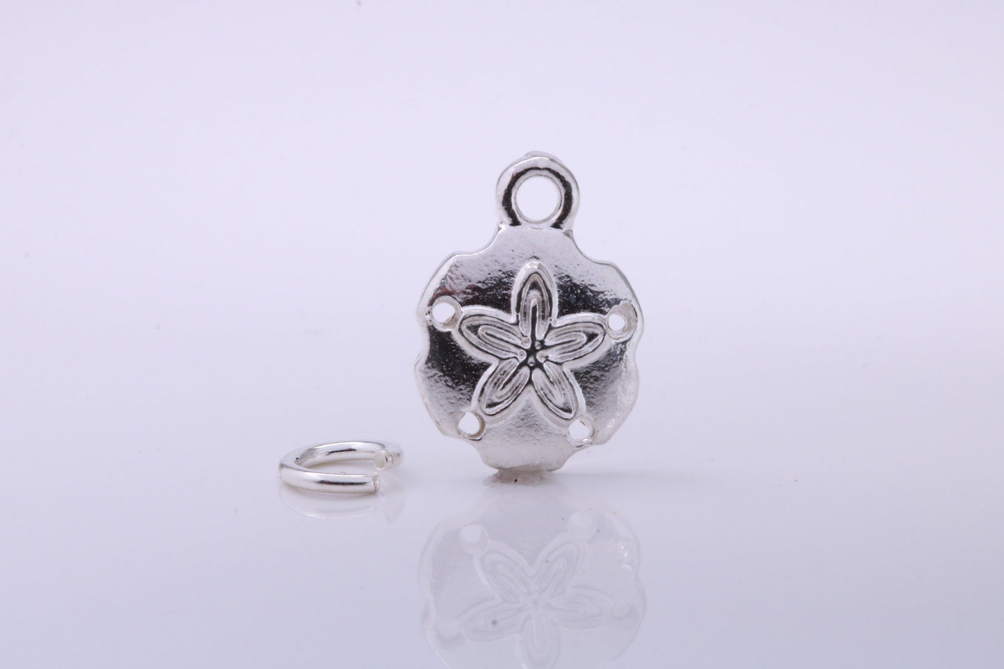 Star Fish Fossil Charm, Traditional Charm, Made from Solid 925 Grade Sterling Silver, Complete with Attachment Link