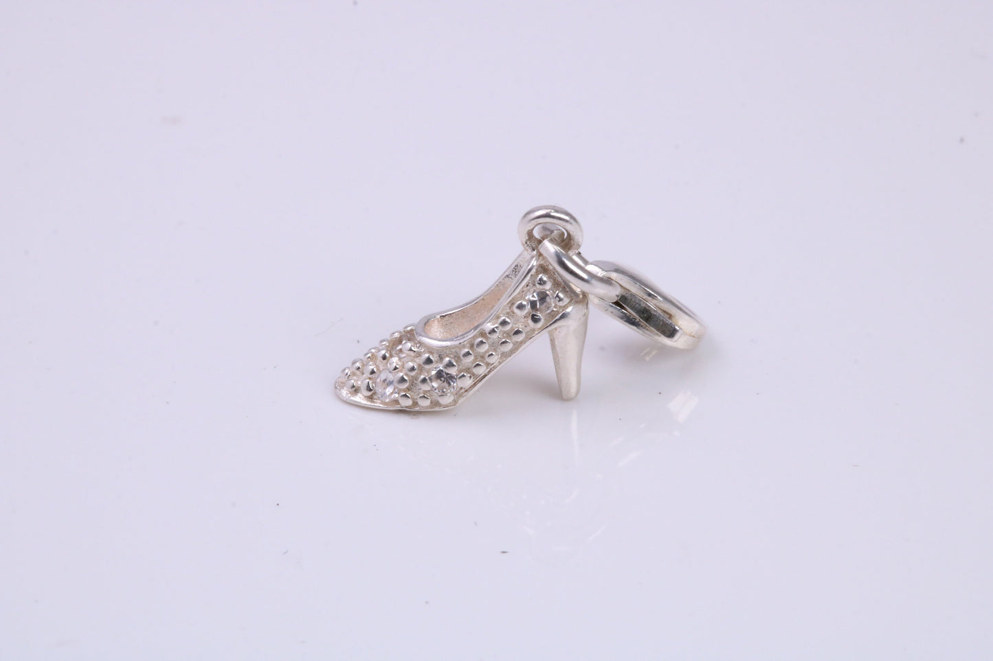 Stiletto Charm, Traditional Charm, Made from Solid 925 Grade Sterling Silver, Complete with Attachment Link