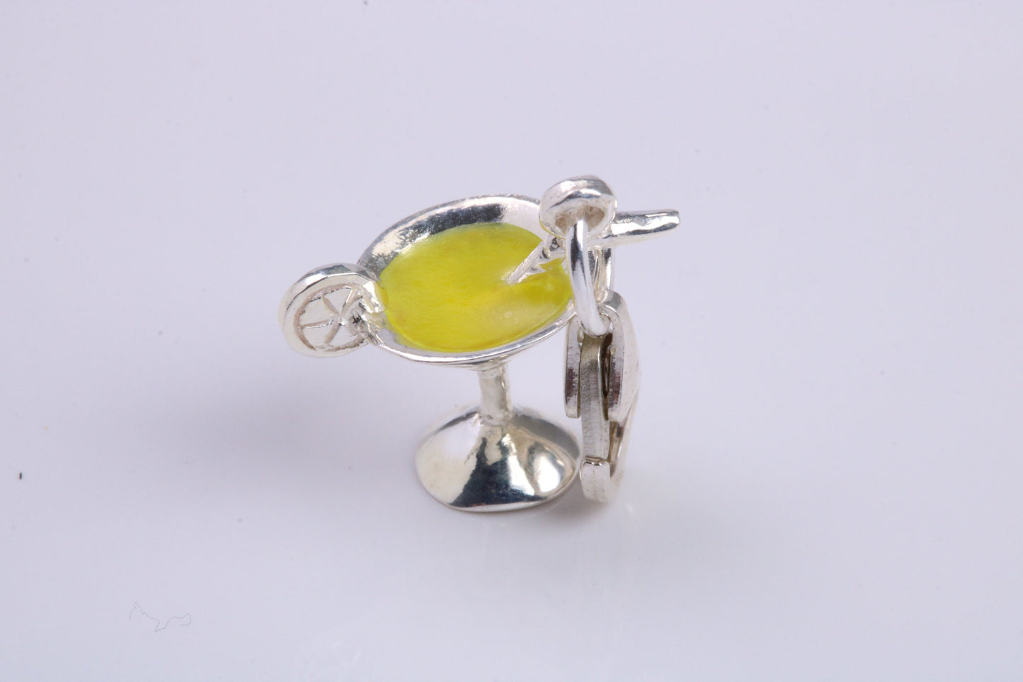 Cocktail Glass Charm, Traditional Charm, Made from Solid 925 Grade Sterling Silver, Complete with Attachment Link